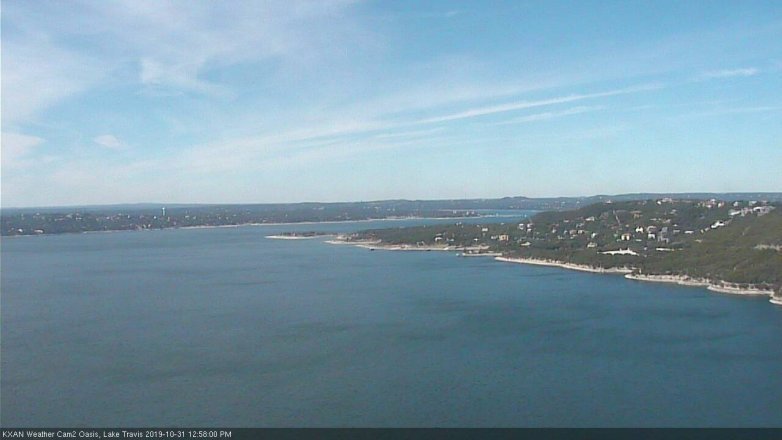 Lake Travis webcam, October 31, 2019 12:00 PM CT