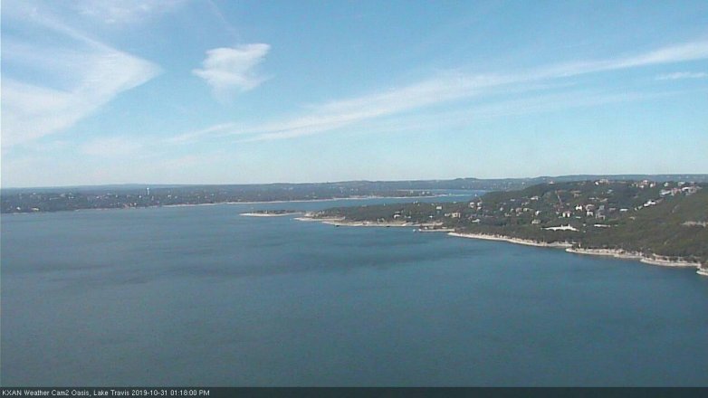 Lake Travis webcam, October 31, 2019 12:20 PM CT