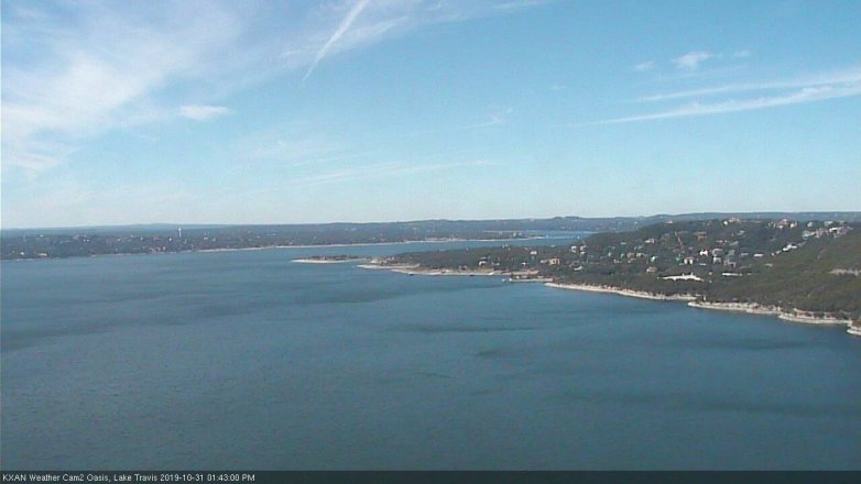 Lake Travis webcam, October 31, 2019 12:45 PM CT
