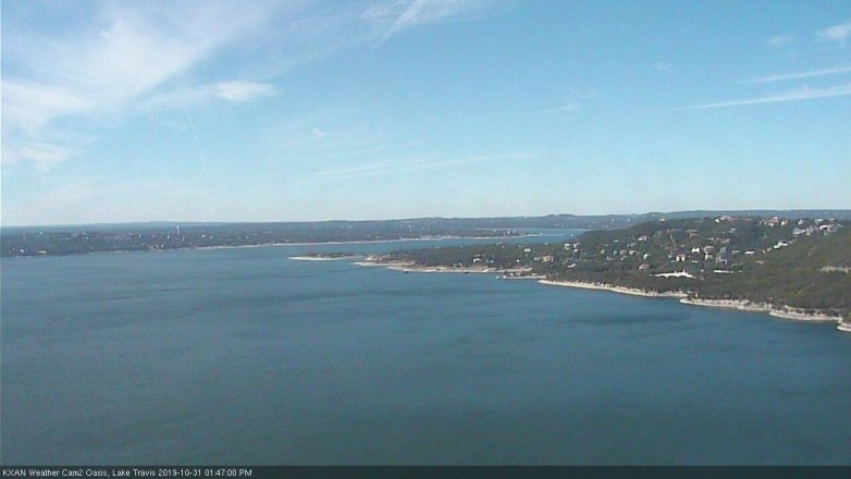 Lake Travis webcam, October 31, 2019 12:50 PM CT