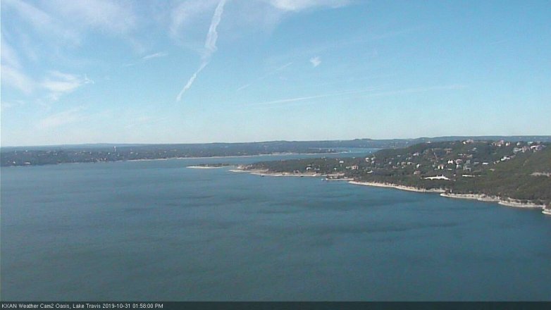 Lake Travis webcam, October 31, 2019 1:00 PM CT