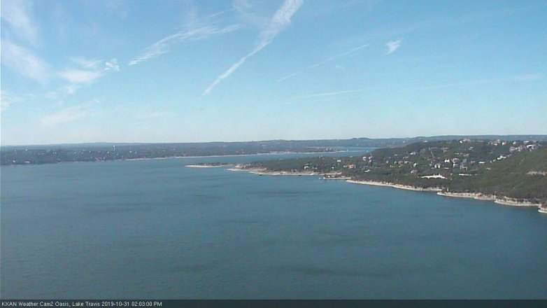 Lake Travis webcam, October 31, 2019 1:05 PM CT