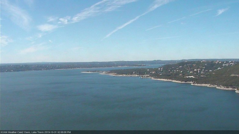 Lake Travis webcam, October 31, 2019 1:10 PM CT