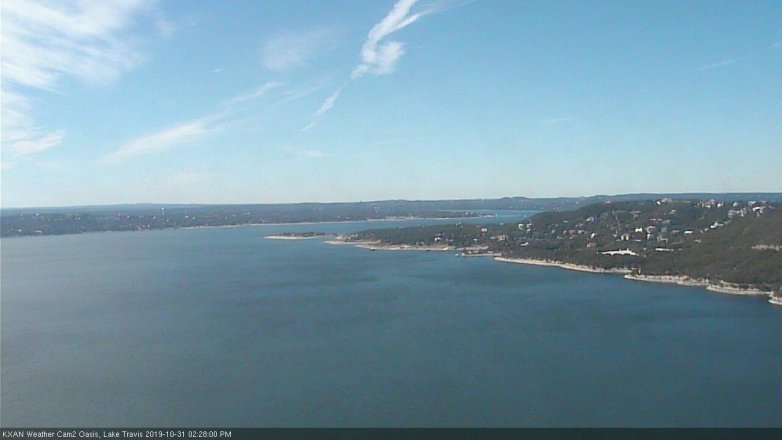 Lake Travis webcam, October 31, 2019 1:30 PM CT