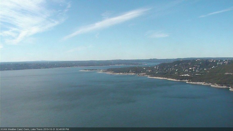 Lake Travis webcam, October 31, 2019 1:50 PM CT