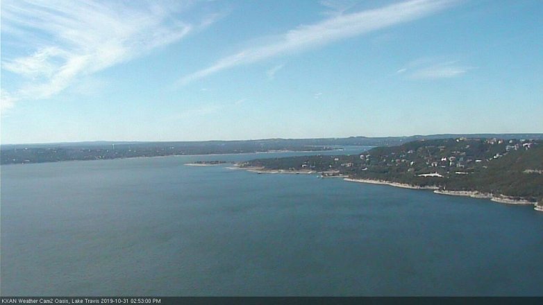 Lake Travis webcam, October 31, 2019 1:55 PM CT