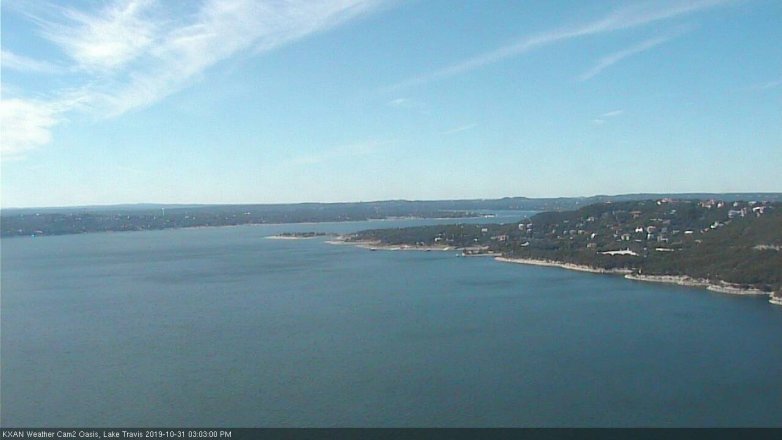 Lake Travis webcam, October 31, 2019 2:05 PM CT
