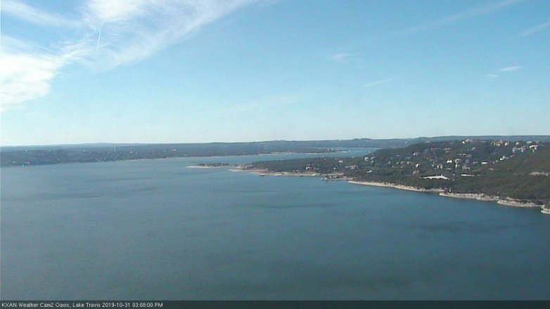 Lake Travis webcam, October 31, 2019 2:10 PM CT