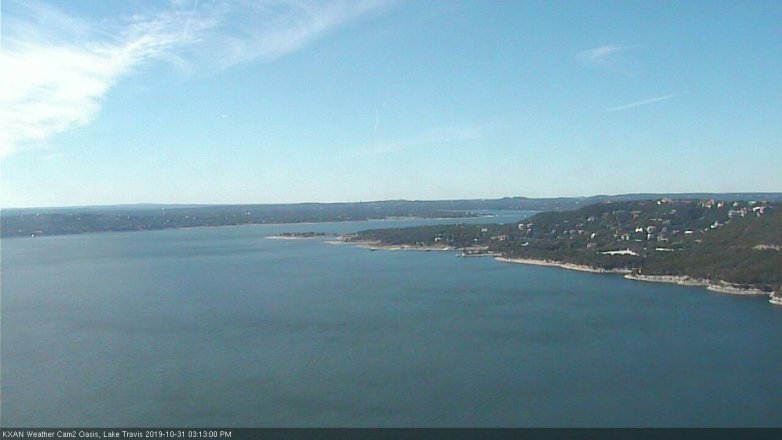 Lake Travis webcam, October 31, 2019 2:15 PM CT
