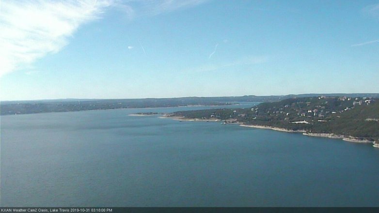 Lake Travis webcam, October 31, 2019 2:20 PM CT
