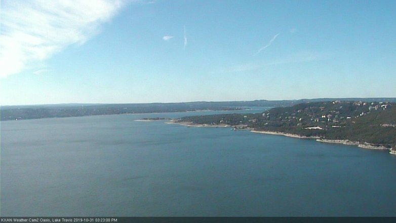 Lake Travis webcam, October 31, 2019 2:25 PM CT