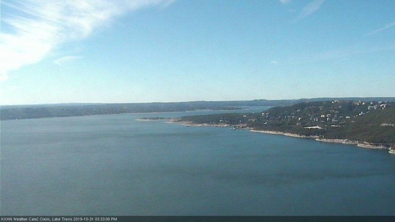 Lake Travis webcam, October 31, 2019 2:35 PM CT