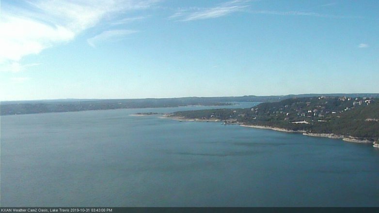 Lake Travis webcam, October 31, 2019 2:45 PM CT
