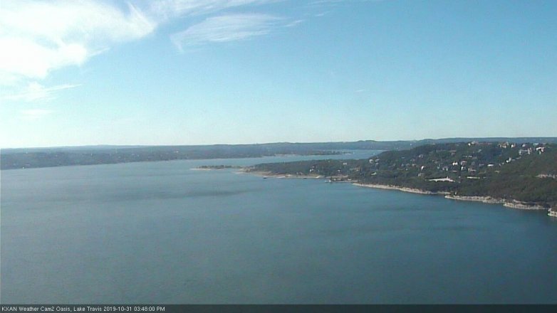 Lake Travis webcam, October 31, 2019 2:50 PM CT