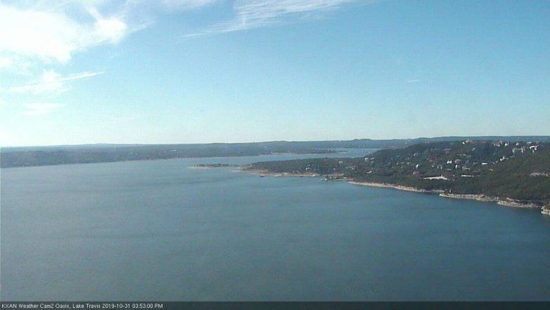 Lake Travis webcam, October 31, 2019 2:55 PM CT