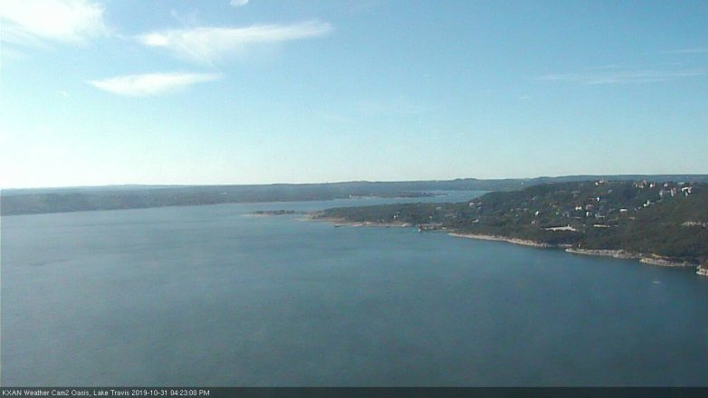 Lake Travis webcam, October 31, 2019 3:25 PM CT