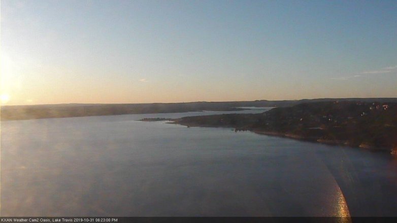 Lake Travis webcam, October 31, 2019 5:25 PM CT
