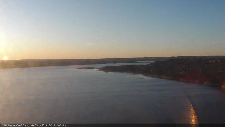 Lake Travis webcam, October 31, 2019 5:30 PM CT