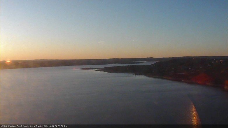 Lake Travis webcam, October 31, 2019 5:35 PM CT