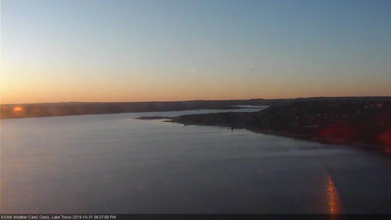 Lake Travis webcam, October 31, 2019 5:40 PM CT