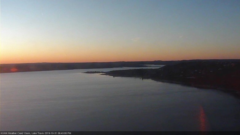 Lake Travis webcam, October 31, 2019 5:45 PM CT