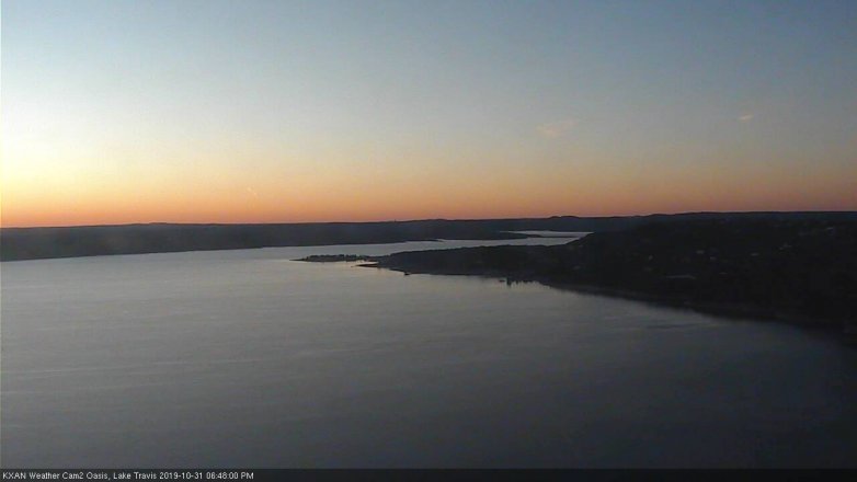 Lake Travis webcam, October 31, 2019 5:50 PM CT