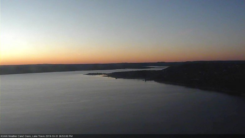 Lake Travis webcam, October 31, 2019 5:55 PM CT