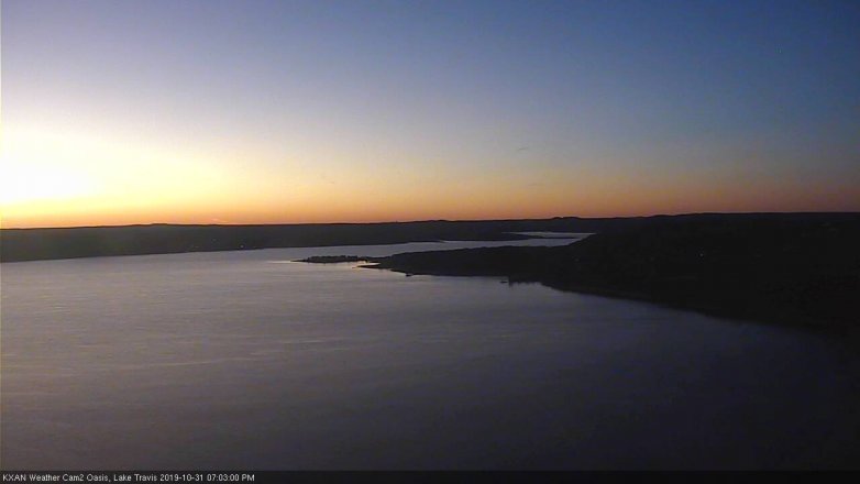 Lake Travis webcam, October 31, 2019 6:05 PM CT