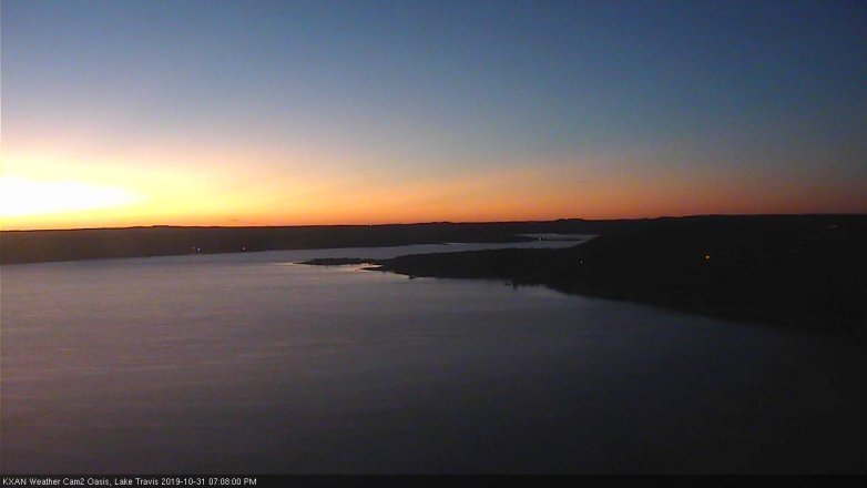 Lake Travis webcam, October 31, 2019 6:10 PM CT