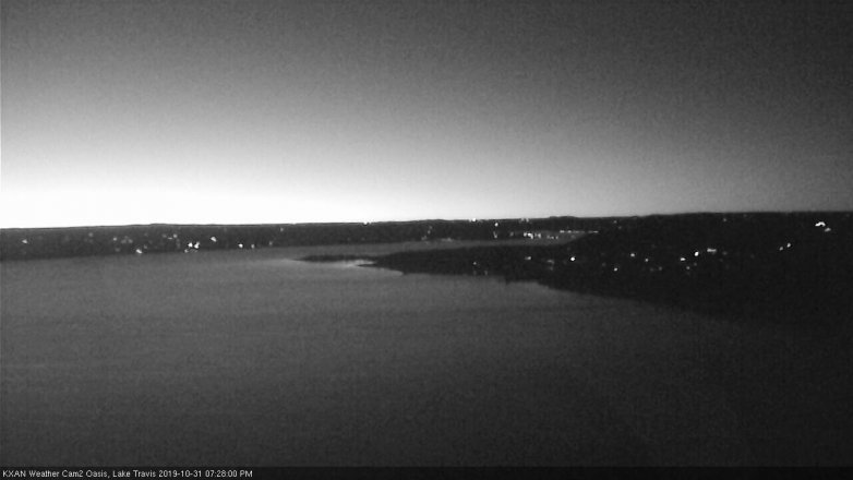 Lake Travis webcam, October 31, 2019 6:30 PM CT