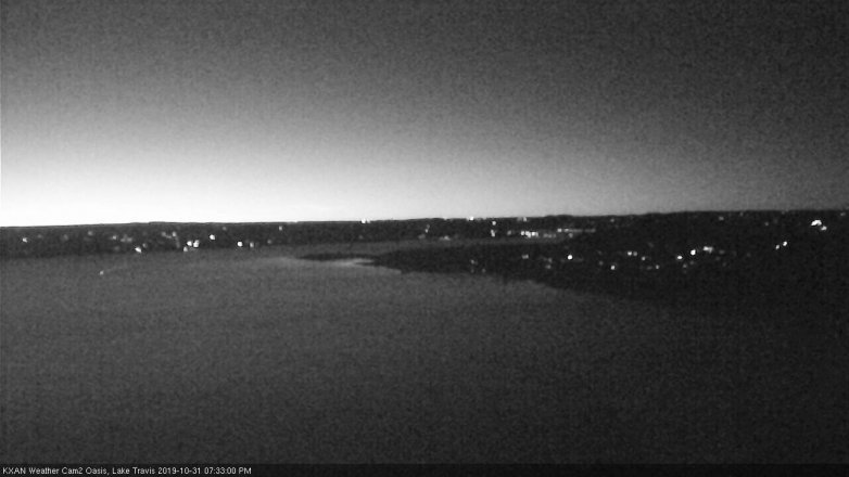 Lake Travis webcam, October 31, 2019 6:35 PM CT
