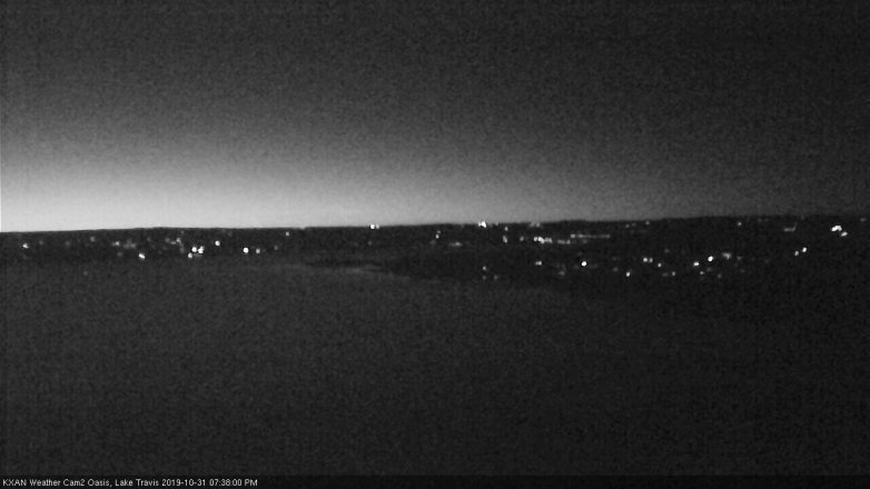 Lake Travis webcam, October 31, 2019 6:40 PM CT