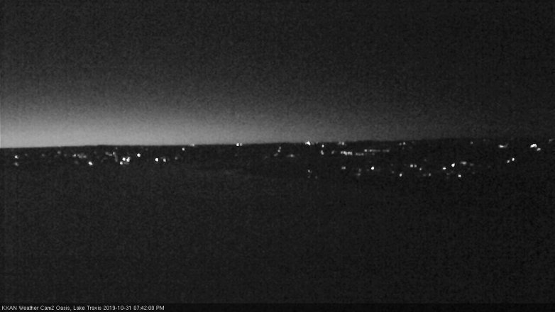 Lake Travis webcam, October 31, 2019 6:45 PM CT