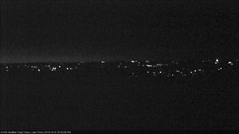 Lake Travis webcam, October 31, 2019 6:55 PM CT