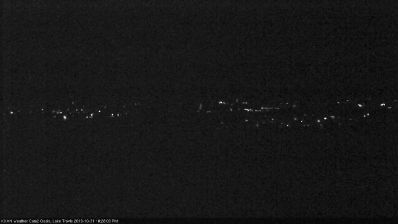 Lake Travis webcam, October 31, 2019 9:30 PM CT