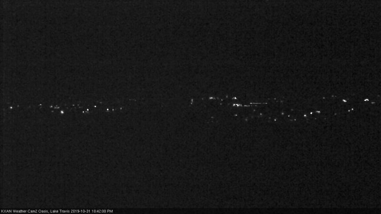 Lake Travis webcam, October 31, 2019 9:45 PM CT