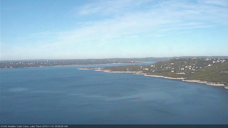 Lake Travis webcam, November 1, 2019 9:00 AM CT