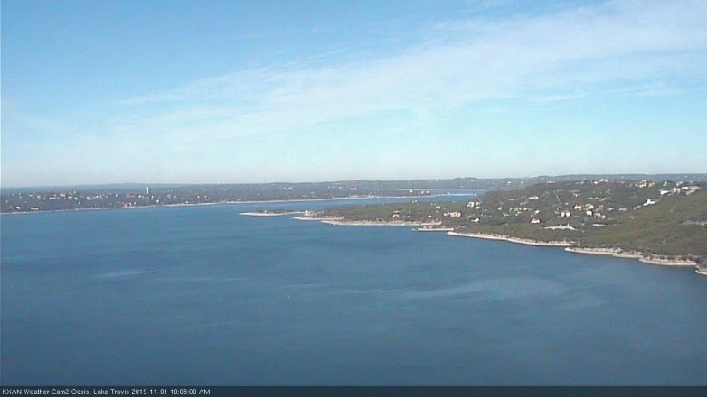 Lake Travis webcam, November 1, 2019 9:10 AM CT