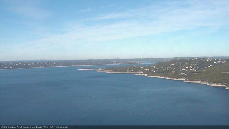Lake Travis webcam, November 1, 2019 9:25 AM CT