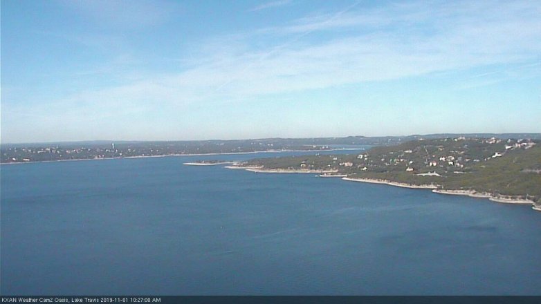 Lake Travis webcam, November 1, 2019 9:30 AM CT