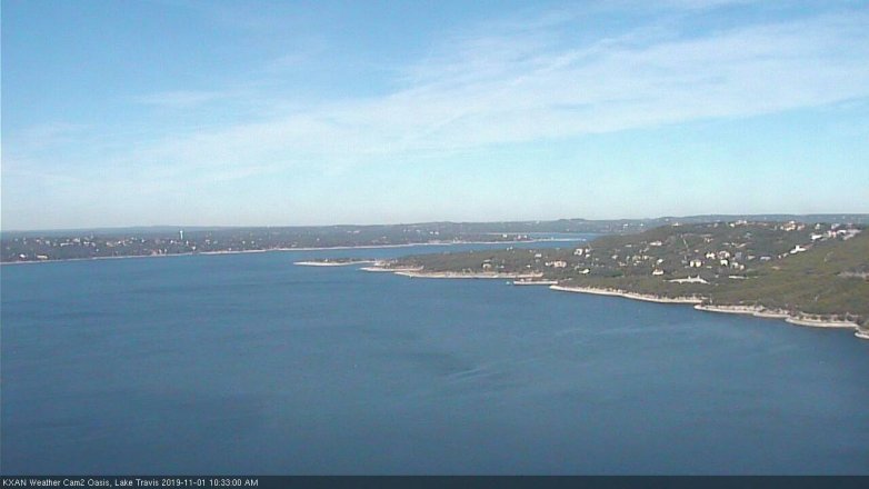 Lake Travis webcam, November 1, 2019 9:35 AM CT