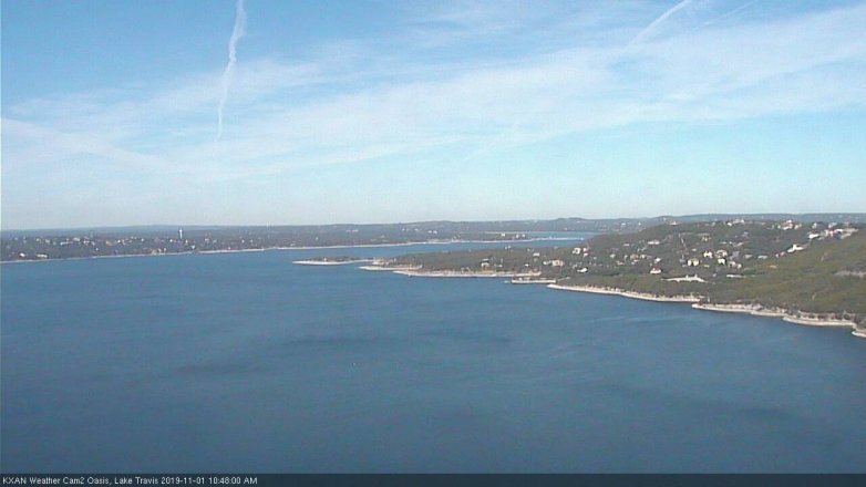 Lake Travis webcam, November 1, 2019 9:50 AM CT