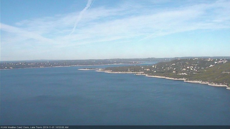 Lake Travis webcam, November 1, 2019 9:55 AM CT