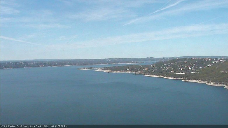 Lake Travis webcam, November 1, 2019 12:00 PM CT
