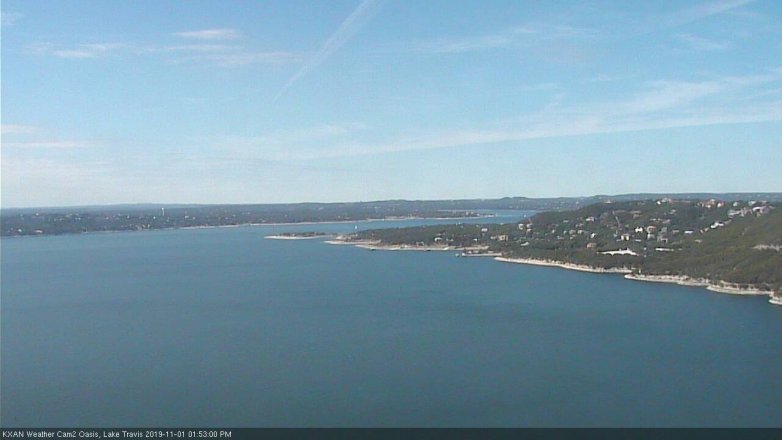Lake Travis webcam, November 1, 2019 12:55 PM CT