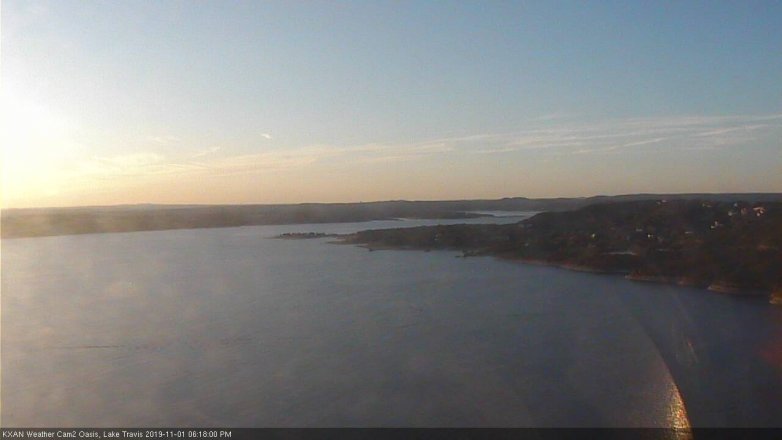 Lake Travis webcam, November 1, 2019 5:20 PM CT