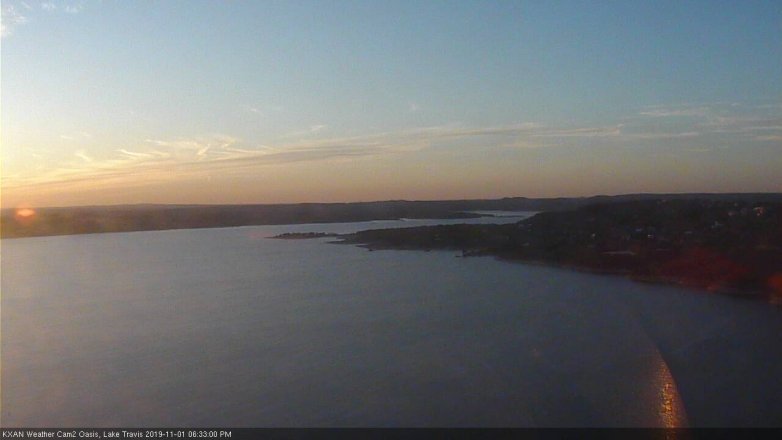 Lake Travis webcam, November 1, 2019 5:35 PM CT