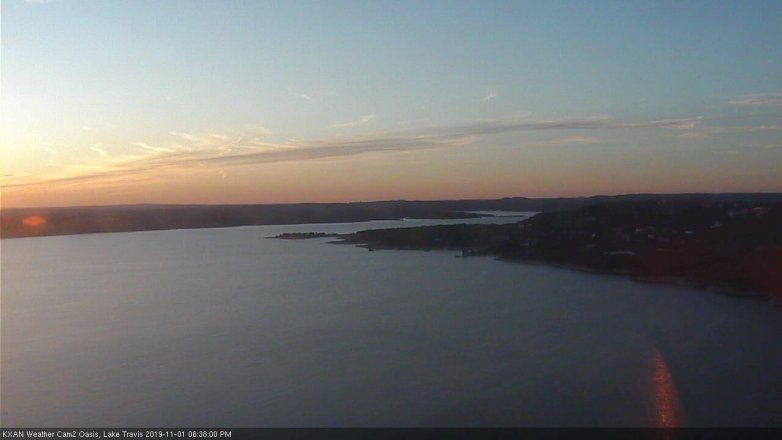 Lake Travis webcam, November 1, 2019 5:40 PM CT