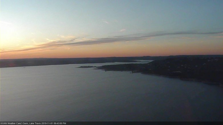 Lake Travis webcam, November 1, 2019 5:45 PM CT
