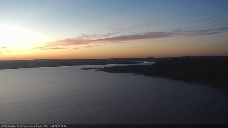Lake Travis webcam, November 1, 2019 6:00 PM CT